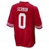 Herren San Francisco 49ers Trikot Trey Sermon 0 Nike Rot 2021 NFL Draft